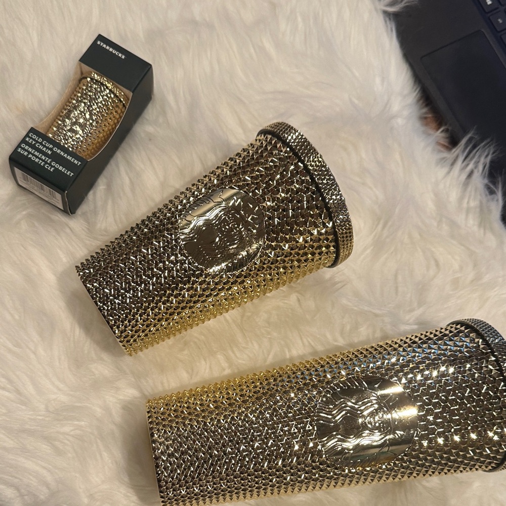Starbucks Gold Studded Tumblers, willing to separate